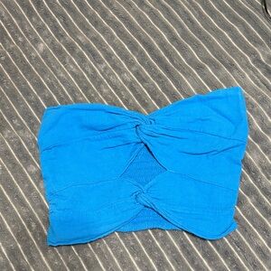 Blanco by nature Blue Twist Front Bandeau Top small